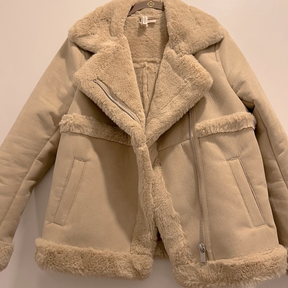 Cream sherpa Coat